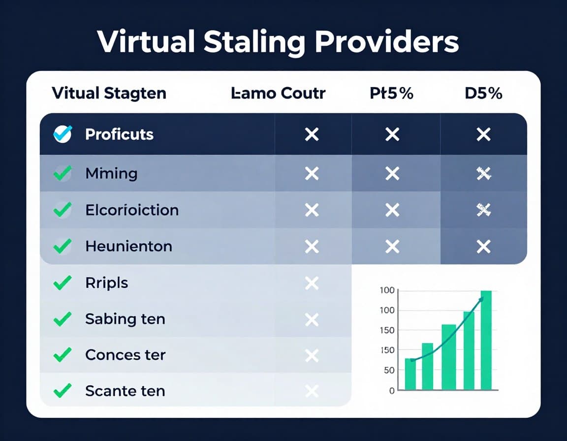 Visueller Vergleich von Virtual Staging Anbietern