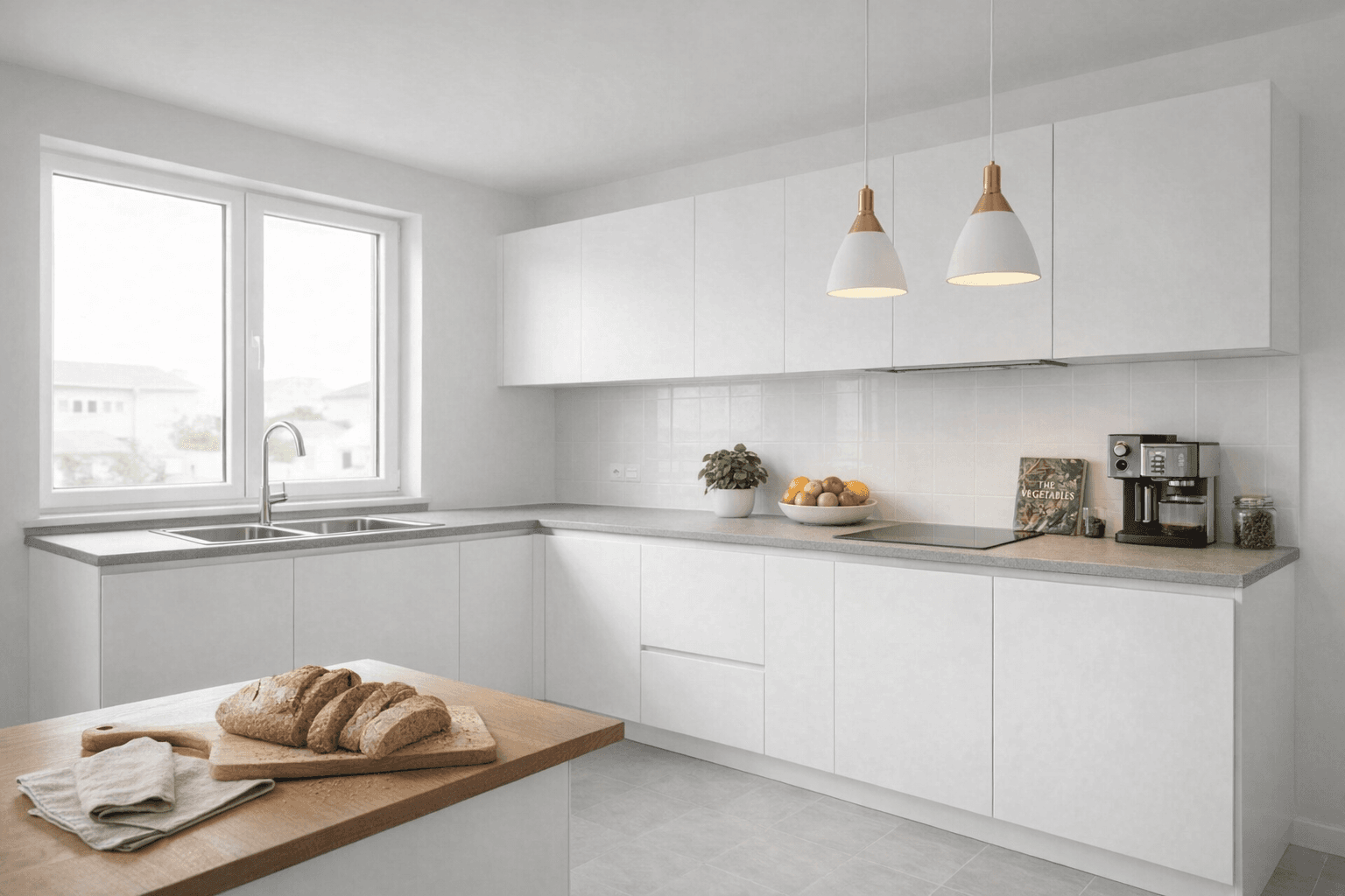 Raum nach Virtual Staging mit KI-Möblierung