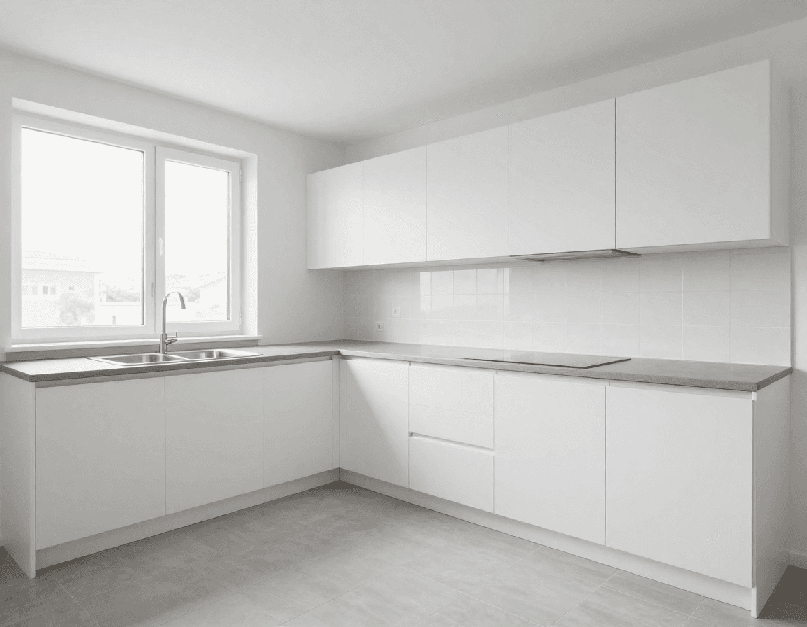 Leerer Raum vor Virtual Staging