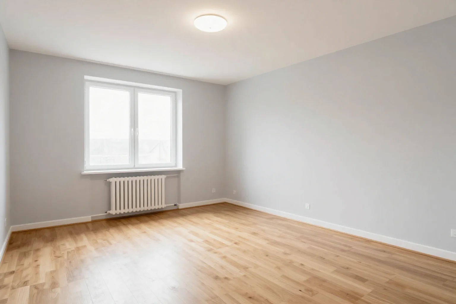 Leerer Raum vor Virtual Staging