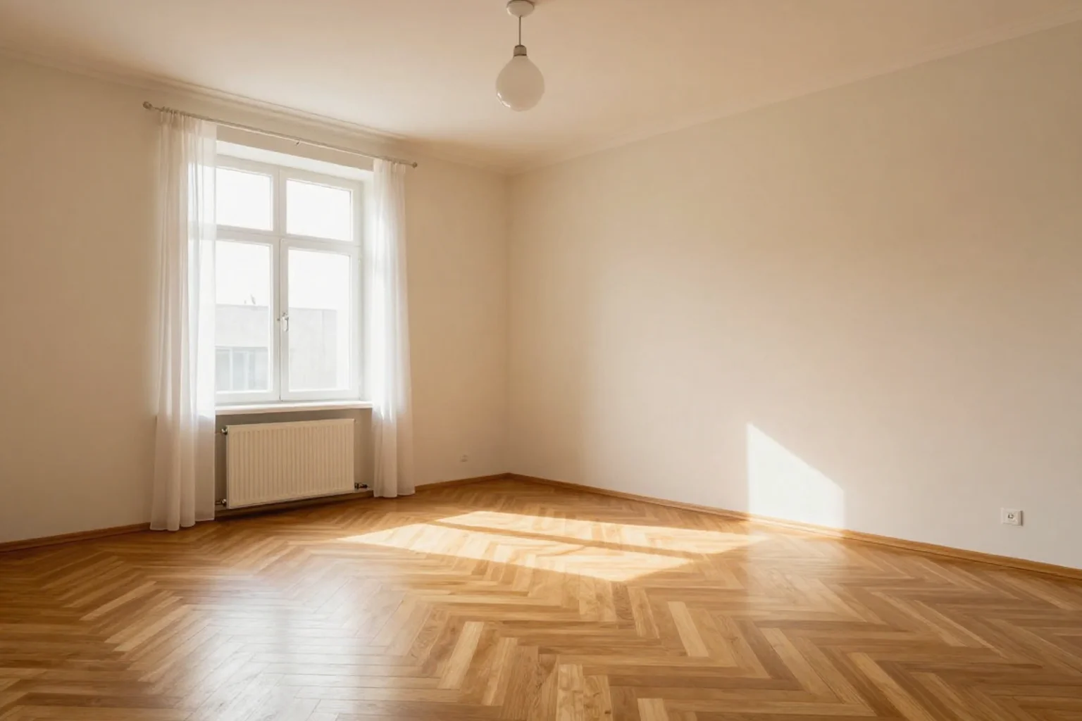 Leerer Raum vor Virtual Staging